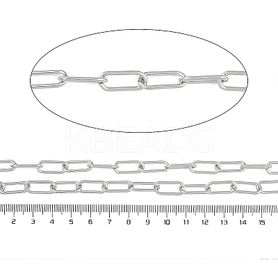 Tarnish Resistant 304 Stainless Steel Paperclip Chains CHS-F012-05P-1