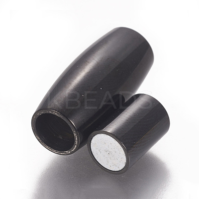 304 Stainless Steel Magnetic Clasps with Glue-in Ends STAS-F212-022B-1