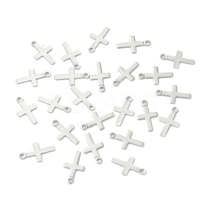 Non-Tarnish 304 Stainless Steel Tiny Cross Charms STAS-H149-02P-1