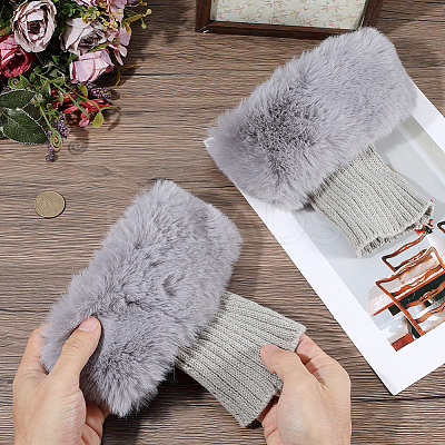 Acrylic Fiber Woolen Yarn Socks Leg Cover AJEW-WH20018-149C-1