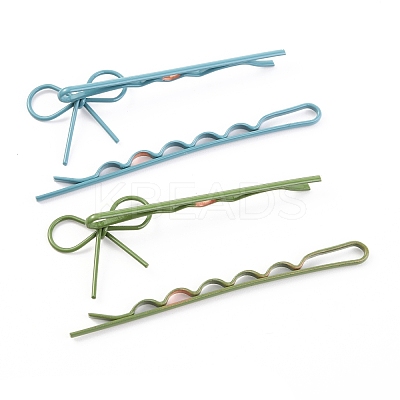 4Pcs Painted Iron Hair Bobby Pins LS-PHAR-I007-16B-1