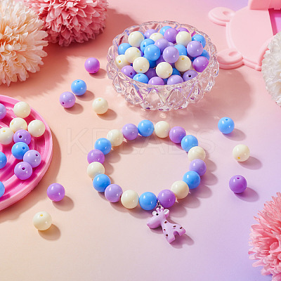 Opaque Acrylic Beads OACR-TAC0014-06B-1