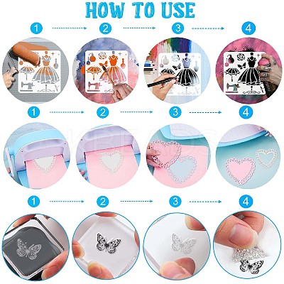 PVC Plastic Clear Stamps DIY-GL0004-56-1