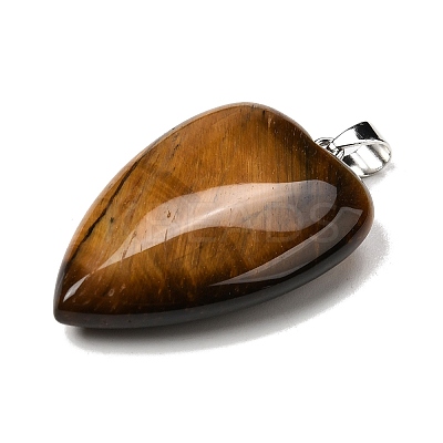Natural Tiger Eye Pendants G-F820-04P-14-1