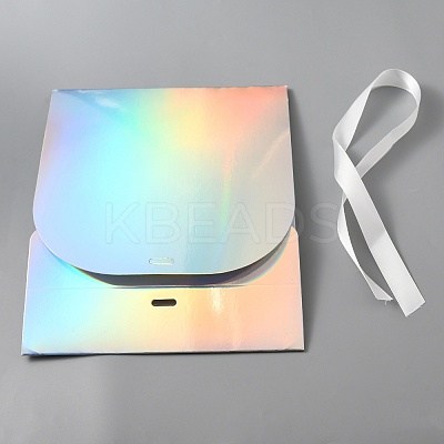Rectangle Paper Storage Gift Boxes with Silk Ribbon CON-WH0095-27B-1