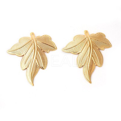 Autumn Theme Brass Pendants KK-F772-06G-1