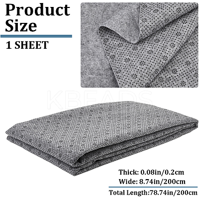 Plum Blossom Pattern Non-woven Polyester Anti-Skid Fabrics DIY-WH0453-90A-1