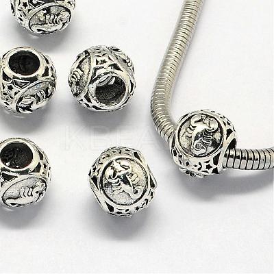 Alloy European Beads PALLOY-S082-08-1