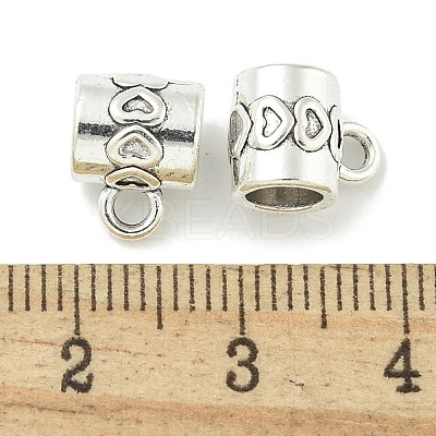 Tibetan Style Alloy Tube Bails TIBE-I026-6017AS-1
