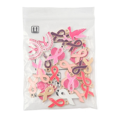 28Pcs 8 Styles Alloy Enamel Pendants ENAM-FS0002-36-1