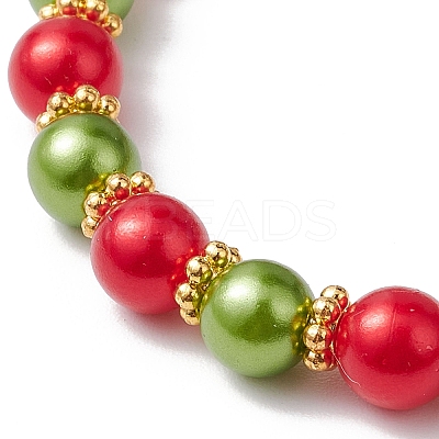 ABS Plastic Imitation Pearl  Stretch Bracelets BJEW-JB10941-1