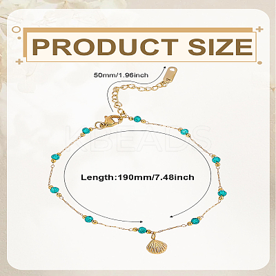 1Pc 316L Surgical Stainless Steel Anklets for Women AJEW-LP0006-74-1