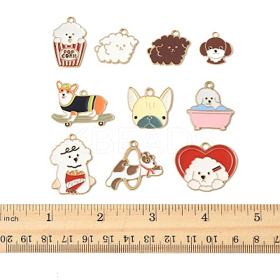 28Pcs 10 Styles Alloy Enamel Pendants ENAM-FS0003-09-1