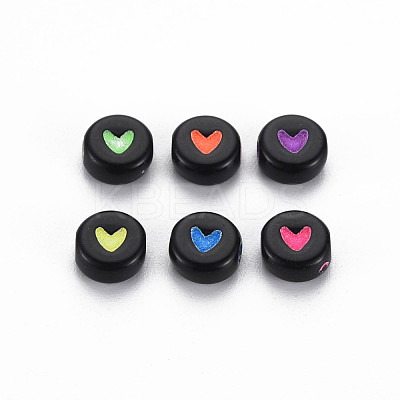 Opaque Black Acrylic Beads MACR-S273-40-1