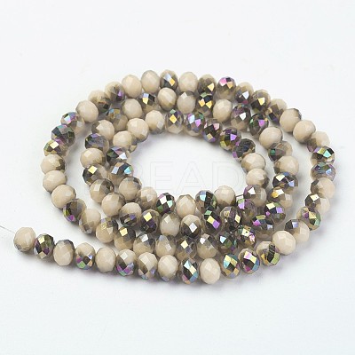 Electroplate Opaque Glass Beads Strands EGLA-A034-P8mm-R07-1