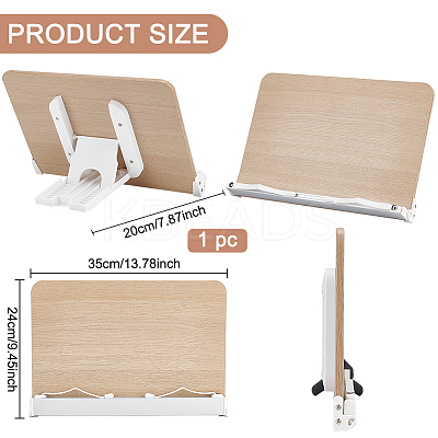 Wood Book Stand AJEW-WH0413-97B-1