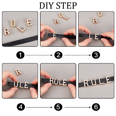 Zinc Alloy Letter Slide Charms FIND-WH0120-10LG-1