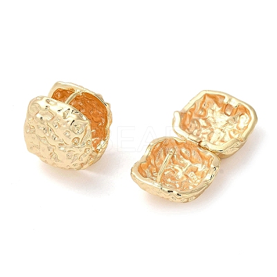 Hammered Brass Hoop Earring for Women KK-C028-06G-1
