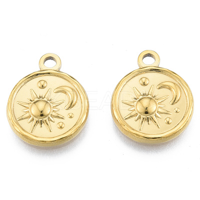 Ion Plating(IP) 201 Stainless Steel Pendants STAS-N098-182LG-1