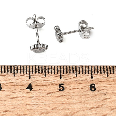 304 Stainless Steel Stud Earrings for Women EJEW-G459-01A-P-1