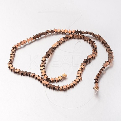 Electroplate Non-magnetic Synthetic Hematite Bead Strands G-F300-24A-08-1