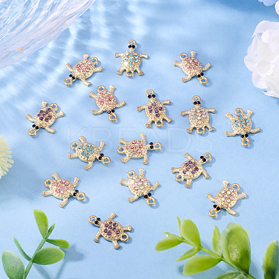 16Pcs Alloy Rhinestone Connector Charms ALRI-TA0001-37-1