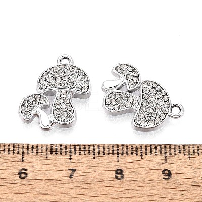 Rack Plating Alloy Rhinestone Pendants PALLOY-T091-24M-P-1