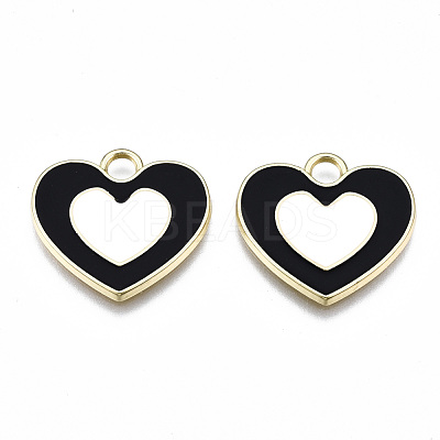 Rack Plating Alloy Enamel Pendants ENAM-T014-03-RS-1