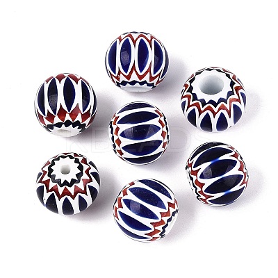 Handmade Millefiori Glass Rondelle Beads LA-N002-13A-1