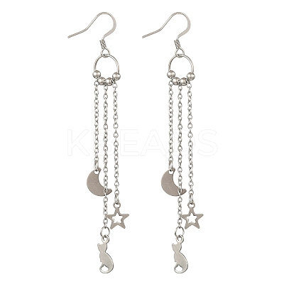 304 Stainless Steel Dangle Earrings EJEW-JE06591-02-1