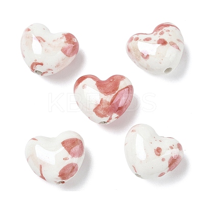 Glazed Porcelain Beads PORC-K003-04E-1