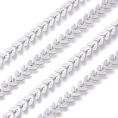 Non-Tarnish 3.28 Feet 304 Stainless Steel Cobs Chain X-CHS-P011-07P-1