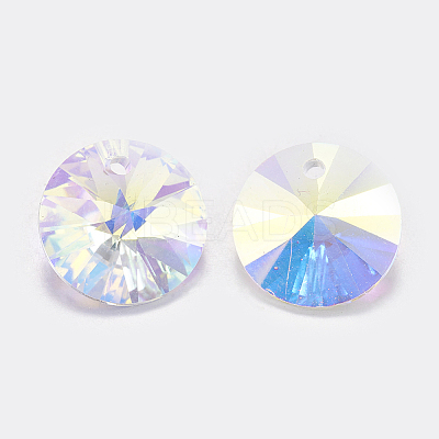 Faceted Glass Rhinestone Charms LS-X-RGLA-F049-8mm-001AB-1