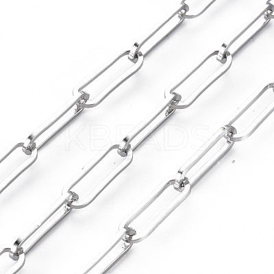 Tarnish Resistant 304 Stainless Steel Paperclip Chains CHS-S008-010P-1