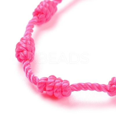 Polyester Braided Knot and Cross Cord Bracelet BJEW-A099-04-1