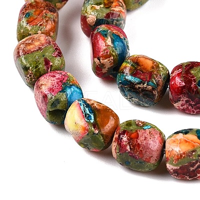 Natural Imperial Jasper Beads Strands G-N342-62H-1