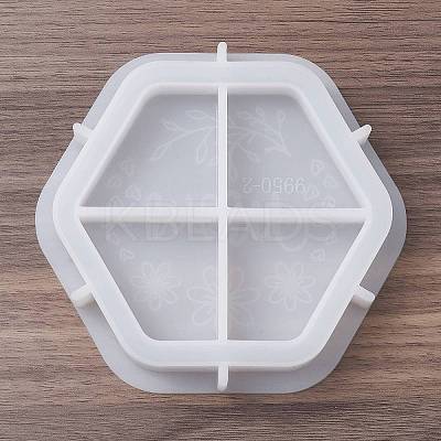 Hexagon Mother's Day Word MOM DIY Tray Silicone Molds DIY-G112-02B-1