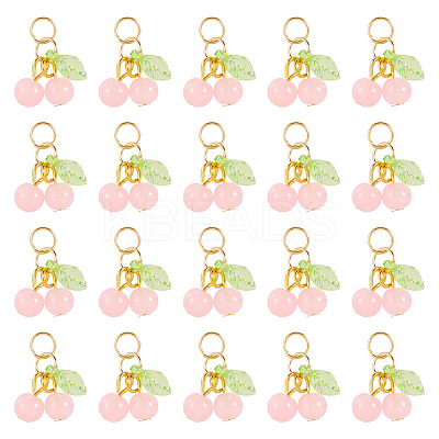 30Pcs Glass Pendants PALLOY-TAC0209-1
