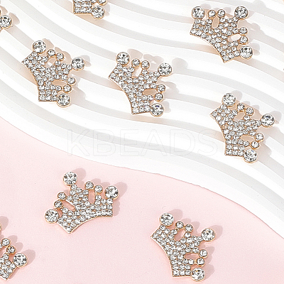 30Pcs Zine Alloy Rhinestone Cabochons FIND-SC0019-86-1