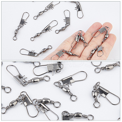 100Pcs Iron with Carbon Steel Fishing Rolling Bearing Connector FIND-CA0009-79-1