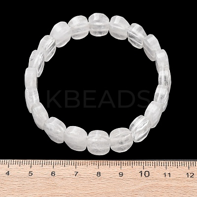 Natural Quartz Crystal Faceted Beaded Stretch Bracelets for Women BJEW-K251-07T-1