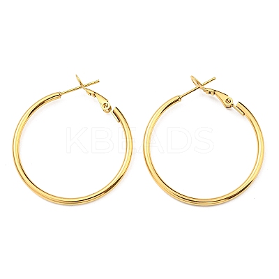 Ion Plating(IP) 316 Surgical Stainless Steel Hoop Earrings for Women EJEW-C053-08B-G-1