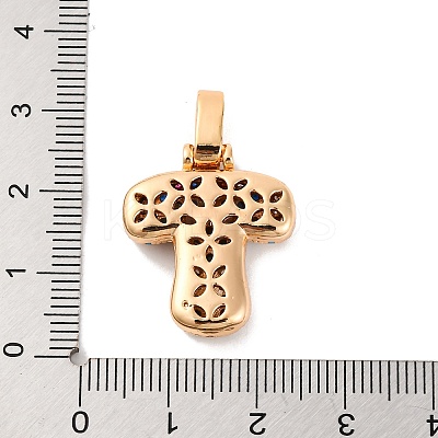 Brass Micro Pave Cubic Zirconia Pendants KK-C076-29T-G02-1