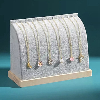 Velvet Necklace Organizer Display Stands PW-WG42274-06-1