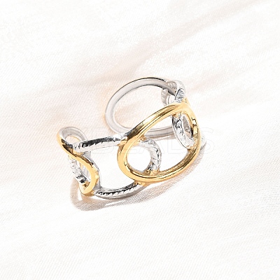 304 Stainless Steel Cuff Open Rings RJEW-P181-02D-A-1