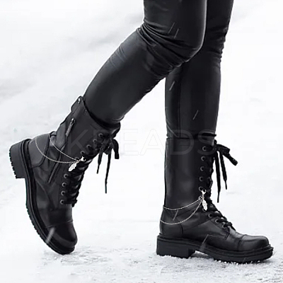 Natural Crystal Bullet Pendant Shoe Decoration Double Strand Curb & Cable Chain FIND-PH01456-1