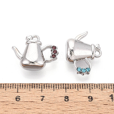 Rack Plating Alloy Rhinestone Pendants PALLOY-N181-22P-1