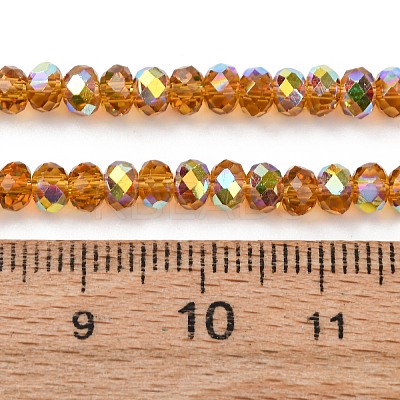 Electroplate Transparent Glass Beads Strands EGLA-A046-01A-13-1