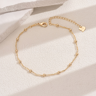 Fashionable Vintage Beach Style Brass Ball Adjustable Ladies Chain Anklets AG1972-3-1
