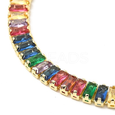 Cubic Zirconia Classic Tennis Necklace for Girl Women Gift NJEW-A005-01G-1
